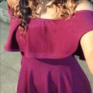 Off the shoulder mini dress